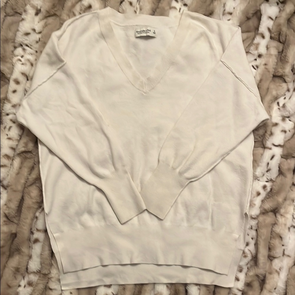 A&F Women's Cream Sweater